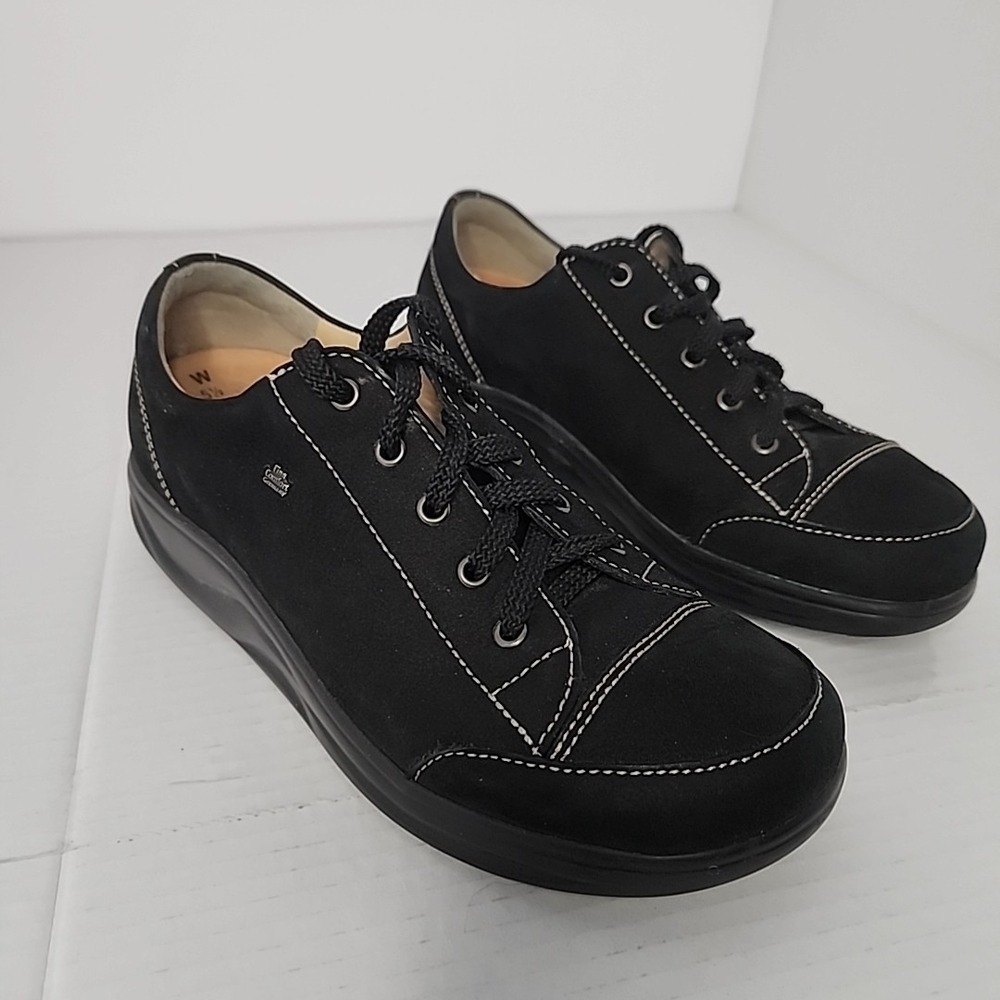 FinnComfort‎ Ikebukuro Black Soho Lace Up Shoes Women's UK5.5 US8 Germany - Picture 2 of 8